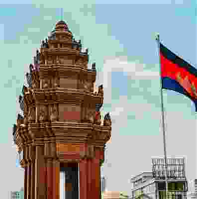 Phnom penh temple in cambodia