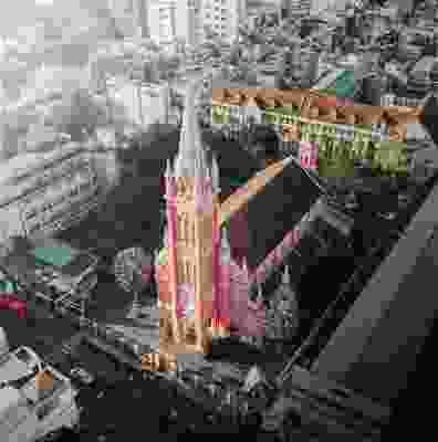 Ho Chi Minh City pink church in vietnam