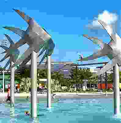 Cairns Esplanade fish sculpture in Australia