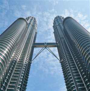 Twin skyscrapers in Kuala Lumpur, Malaysia